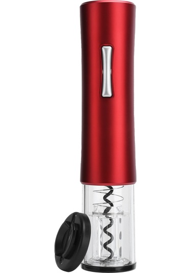 Elektrikli Şarap Açacağı Otomatik Şişe Konserve Tirbuşonu Folyo Kesici Taşınabilir Mutfak Aksesuarı Kırmızı Diğer