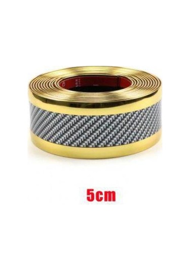 Satış Karbon Fiber Kauçuk Kalıplama Şerit Yumuşak Siyah Trim Tampon Şerit Dıy Kapı Eşiği Koruyucu Kenar Koruma Araba Çıkartmaları Araba Gold 250x5cm