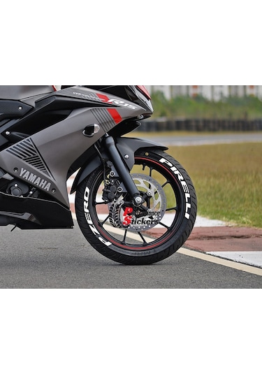 Pzero Motorsiklet Lastik Yazısı Sticker Beyaz 4 Adet