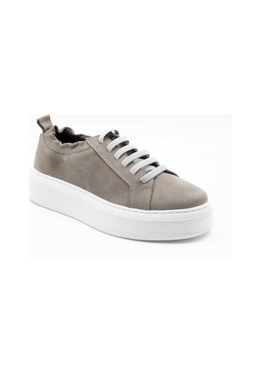 Freefoot 221150 Nubuk Açık Gri Kadın Sneaker 001