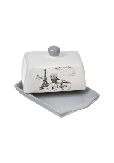 Daniks Kapaklı Seramik Yağlık 19.5x12.10.5 Cm 193970051 Beyaz