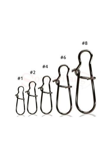 Novahub Yüzükler Balıkçılık Konektörü Güçlü Güzel Fırdöndüler Balıkçılık İçin Kilit Snaps Tatlı Su Tuzlu Su 100pcs-size2-55lb 100pcs-size2-55lb