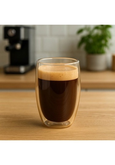 Perotti Çift Cidarlı Latte Bardağı - Amber - 450 Ml Amber