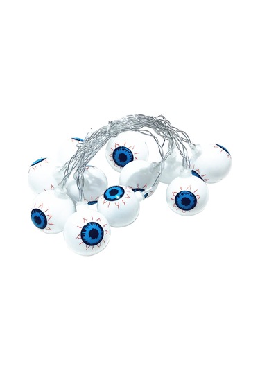 Suofeng Halloween İçin 2m 10 Led Göz Modeli Işık Zinciri, 2xaa Pil İle Çalışır, Çok Renkli Efekt, Dekorasyon Işığı