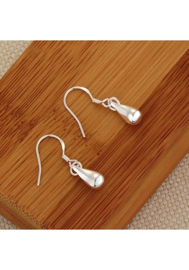 Flybuy 925 Ayar Gümüş Kalp Küpe - Zarif Kız/arkadaşı İçin - Ta Ae177, 1.50 Cm Gümüş