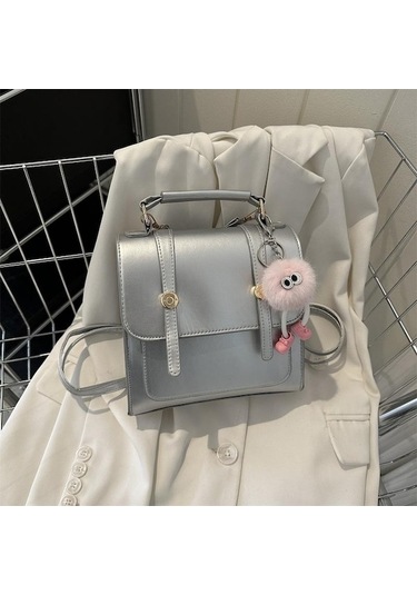 Ganzhoushop Yeni Tek Stili Sırt Sırt Rahat Omuz Moda Minimalist Küçük Kadın Kadın Çantası Çantası Çantası Çantası Çanta Black Akademi Jv Siyah