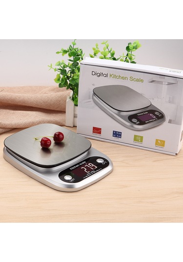 Symbee Stainless Steel Mini Mutfak Terazi - 5kg/0.1g Hassas Ölçüm, 4 Birim G, Ml, Oz, Fl:oz , Pil Yok, Fcc/ce/rohs Onaylı Dh-c305 Çok Renkli