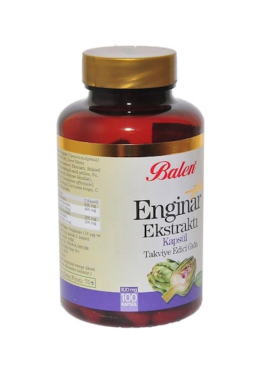 Balen Plus + Enginar Ekstresi Ekstraktı Kapsülü 820 MG x 100 Adet