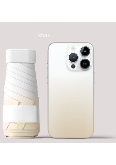 Yystore Kadın Altı Kemikli Ultra Hafif Mini Güneş Şemsiyesi Degrade Renk Nks3280 Kahverengi