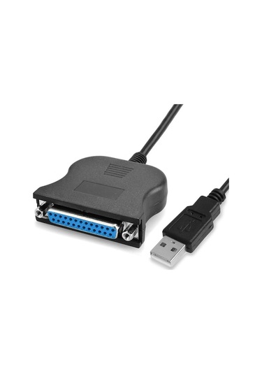 Rogfer Usb 2.0 - Db25 25 Pin Dişi Bağlantı Noktası Baskı Dönüştürücü Kablosu Siyah