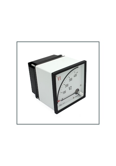 Frer Çift İbreli Voltmetre Koaksiyel 96x96 0-440v