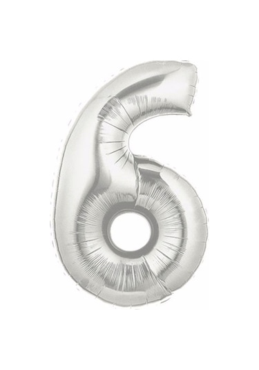 6 Numara Silver Folyo Balon