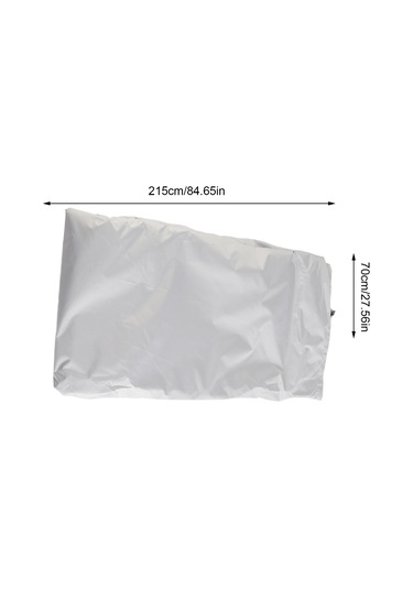 Tenfowee Dış Mekan Jakuzi Koruması - 190 Gümüşlü Polyester Taffeta, Su Geçirmez, Dört Mevsim Kullanıma Uygun, 215x70cm Gri Yuvarlak Banyo Kapağı Diğer