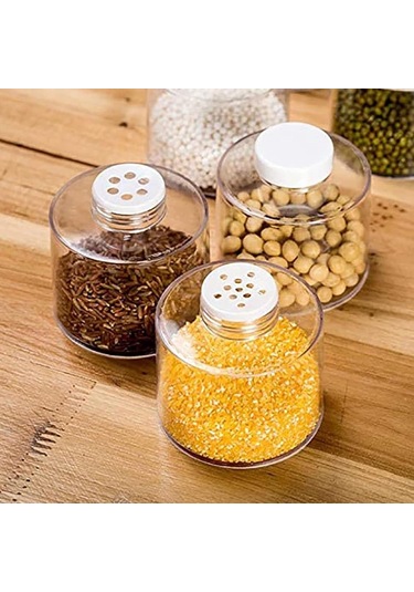 6 Adet İstiflenebilir Baharat Potu, Şeffaf Baharat Kulesi Baharat Şişesi Baharat Saklama Konteyneri ŞEffaf