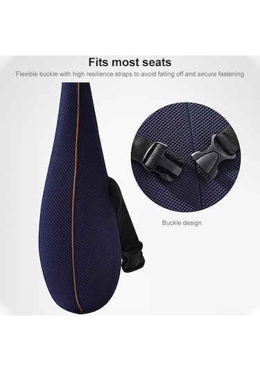 Sones Ofis Hafızalı Köpük Yastık Bel Destek Yastığı Lacivert