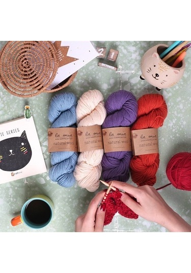 La Mia Natural Wool Siyah El Örgü İpi - L815 - 34398