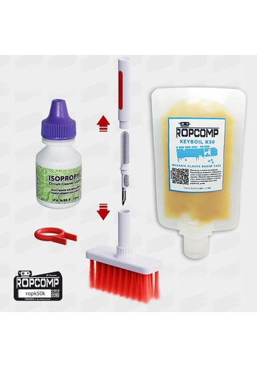 Ropcomp Keyboil Kit Mekanik Klavye Bakım Kiti K50k Mekanik Klavye Tuş Bakım Yağı