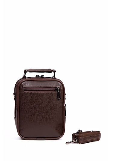 Newish Polo Postacı Kasalı Kapaklı Cepli El Çantası Küçük Boy-suni Deri Koyu Kahverengi