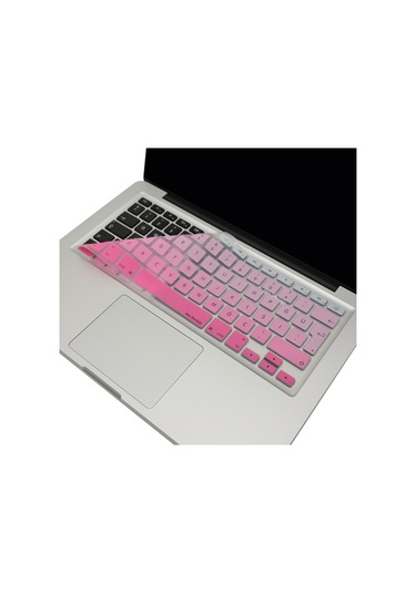 Macbook Air Pro Klavye Koruyucu Türkçe Q Gradient Eski Usb Li Model 2008/2017 Yılı İle Uyumlu Pembe