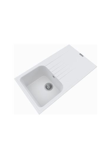 Polex Cristal Lux Granit Eviye P-02+Spiralli Beyaz