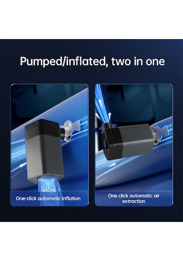 Moveevo Kabellos Şarj Edilebilir Mini Akülü Hava Pompa 6000pa 120l/dak 2 Ağızlı Havalandırma-deflasyon Yatağı Havlu Yüzme Çemberi İçin Siyah