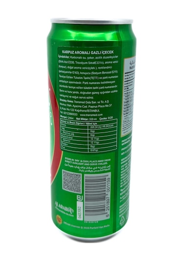 Chupa Chups Sparkling Watermelon Flavour - Karpuz Aromalı Gazlı İçecek 330 Ml