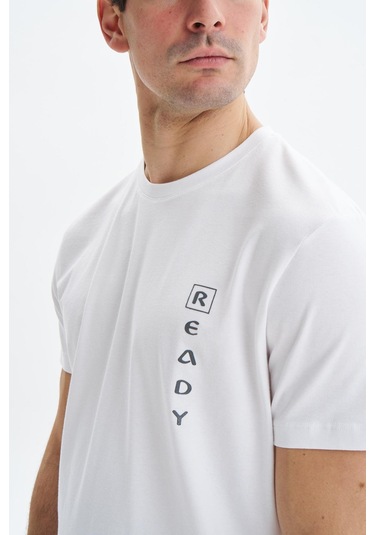 Arma Erkek Regular Fit Yazı Baskılı Süprem Bisiklet Yaka Tişört Y29344472402 Beyaz