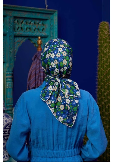 İpekhan Marrakech Koleksiyon Soft Eşarp 1192 - 07 Yeşil/somon Yeşil/somon