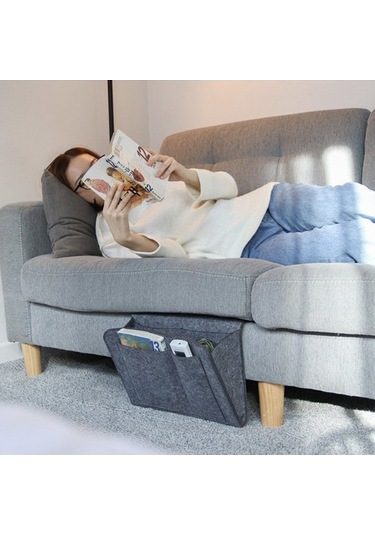 Ulzyvf Yatak Başı Düzenleyici - Çok Amaçlı Felt Cep Organizatör 32x20cm Diğer