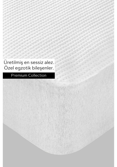 Premium Sıvı Su Geçirmez Fitted Full Kenar Tek Kişilik Çift Kişilik Sessiz Yatak Koruyucu Alez Beyaz
