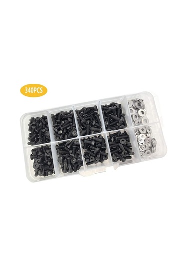 Hha 340 Adet Rc Vida Seti Onarım Aracı M3 Düz Kafa/yuvarlak Kafa Ve M3 M4 Düz Pullar Traxxas Tamiya Scx10 Hpı Rc Araba Parçaları