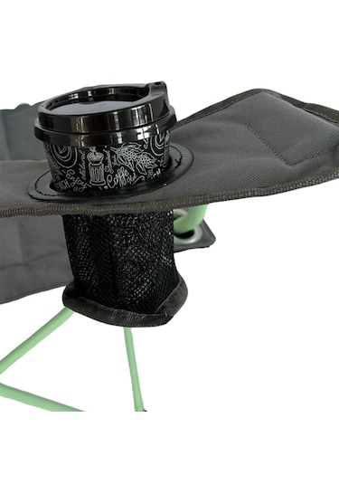 Platan Chair Ones-lp Hafif Katlanır Kamp Piknik Sandalyesi - Kolt Gri - Yeşil
