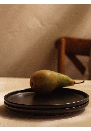 Sl Home 2 Adet Dark D 18,5 Tatlı Porselen Tabak Seti 200580856 Siyah