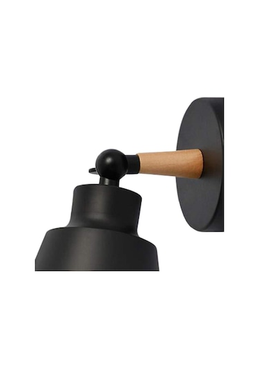 Homyl Modern Duvar Lambası Yatak Odası Koridor Kapalı Siyah Siyah