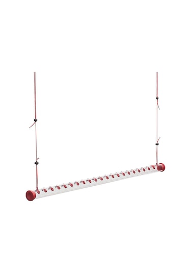 Shineyee Delik Askılı Sinek Kuşu Besleyici Kuş Besleyicileri Kuşlar İçin Kırmızı Şeffaf Tüp Pencere Bahçe Dolap Çubuk Braketleri-40