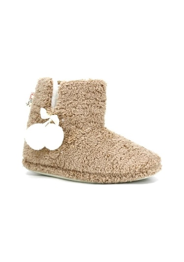 Unisex Panduf Ev Botu Ev Ayakkabısı Camel