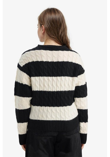 Defacto Siyah Kız Çocuk Kazak F2749a8/bk81 SiYAH