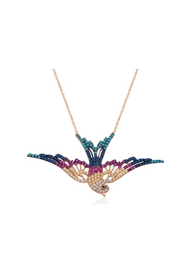 Gümüş Kırlangıç Kadın Kolye (245903095)