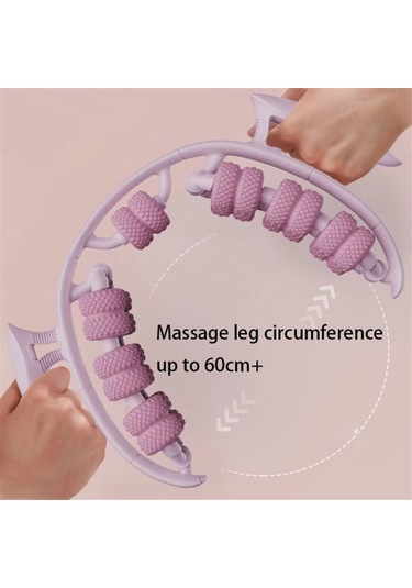 Anjiexun 26 Tekerlekli 360 Çok Yönlü Bacak Masaj Aleti - Baldır Kası Gevşetici Mor