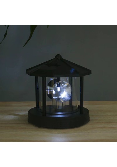 Mufunye Küçük Kırmızı Güneş Enerjili Döner Fener, Ip44 Hava Durumuna Dayanıklı, Bahçe Çevre Aydınlatma Dekorasyon Lambası