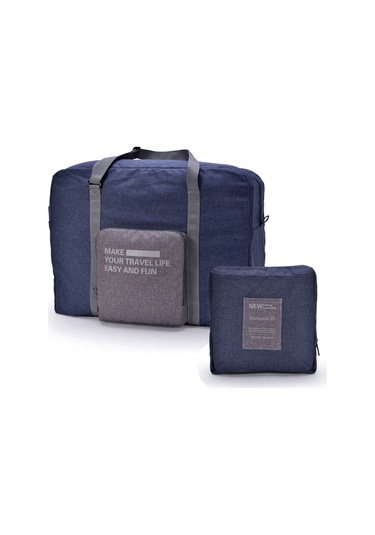 Yifomall Mavi Suluğa Dayanıklı Çoklu Kullanimlı Seyahat Çantası - Kol Çantası, Sıkıştırabilir, Büyük Kapasite, Valiz Çekici Uyumlu, Logo