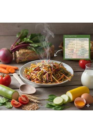 El Yapımı Sebzeli Erişte 500 Gr.