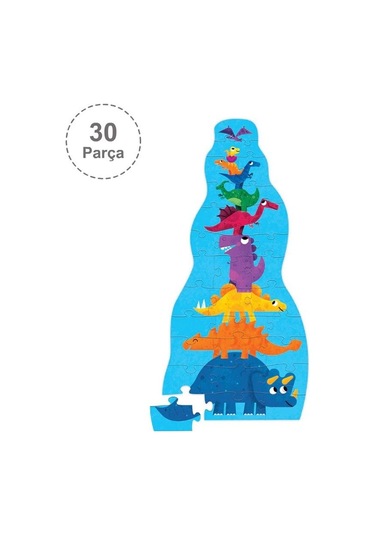 Crocodile Creek Dev Kule Puzzle 30 Parça Dinozor