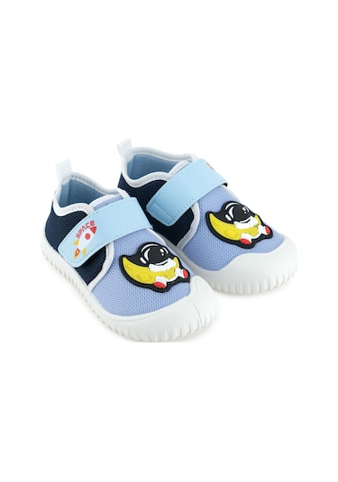 Gezer Yazlık Erkek Çocuk Pvc Taban Cırt Cırtlı Ayarlanabilir Keten Günlük Ayakkabı Mavi-Lacivert