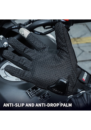 Konesam Bsddp Rh-a0107 Motosiklet Eldiveni Siyah 2xl: 4 Mevsim Nefesli, Çarpma Önleyici, Dokunmatik Ekran Uyumlu Tam Parmaklı