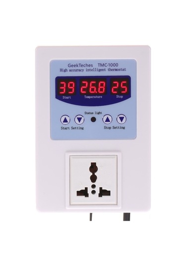 Maoyaya Akıllı Sıcaklık Kontrol Cihazı, Led Ekranlı Termostat, Sensörlü Gt Tmc-1000, İki Modlu Kullanım