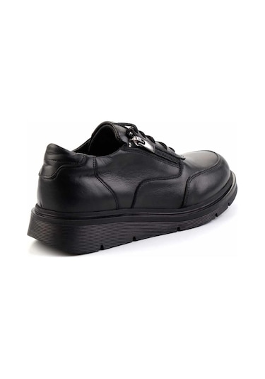 Siyah Hakiki Deri Kadın Casual Ayakkabı K01034000103 Siyah