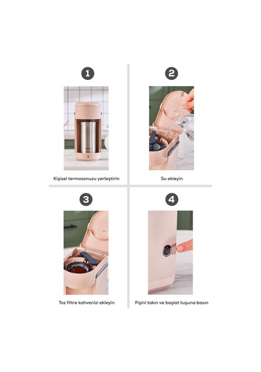 Karaca Mono Personal Filtre Kahve Makinesi + İnox Kişisel Termos