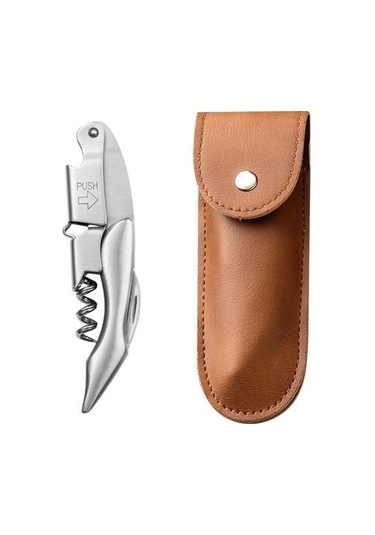 D Kırmızı Şarap Açacağı Emek Tasarrufu Sağlayan Şarap Mantarı Sökücü Paslanmaz Çelik Tirbuşon Mutfak Bar İçin Ahşap Saplı Diğer