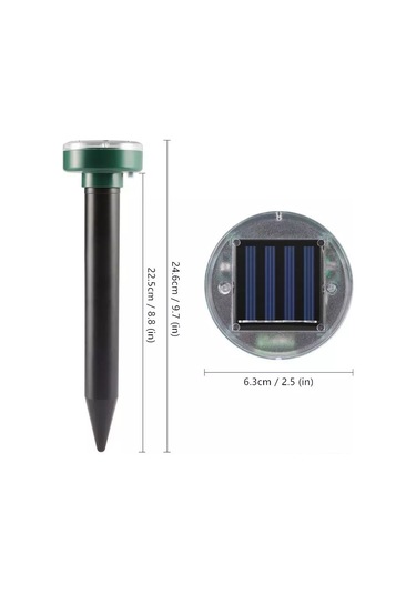 Yaozixa Dış Mekan Güneş Enerjili Ultrasonik Fare Ve Haşere Kovucu - Bahçe, Çiftlik İçin Dayanıklı Kare Model Haşere Kontrol Cihazı